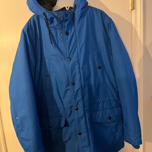 American Eagle Outfitters Vibrant Blue Hooded Raincoat